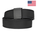 Kore Essentials Black Nylon 2.25" Duty Belt with a D1 Buckle on a White Background
