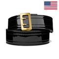 Kore Essentials High Gloss 2.25" Duty Belt with a D3 Brass Sam Browne Buckle on a White Background