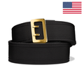 Kore Essentials Black Nylon 2.25" Duty Belt with a D3 Brass Buckle on a White Background