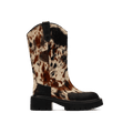 Daisy Dark Horse Pony Hair Lug Cowgirl Boots