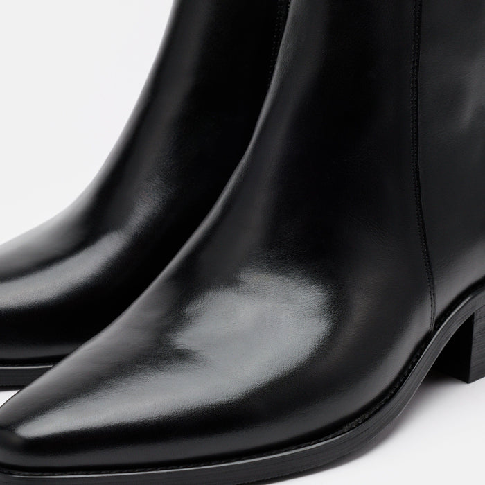 Dante Black Leather Chelsea Boots