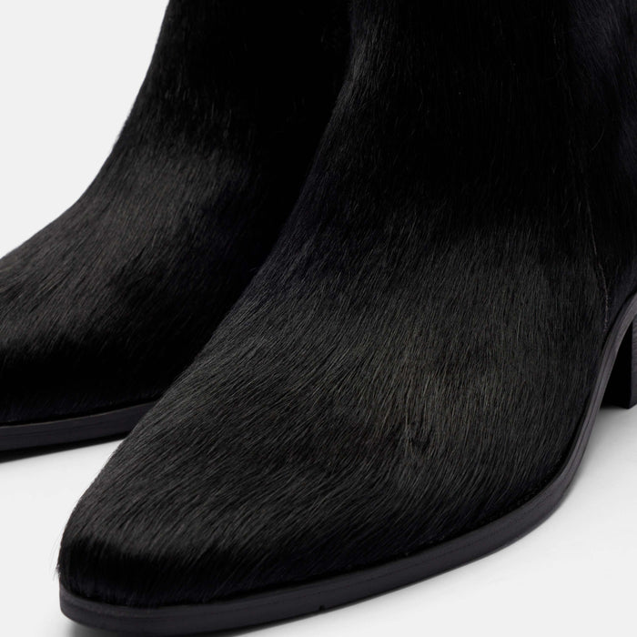Dante Black Pony Hair Chelsea Boots