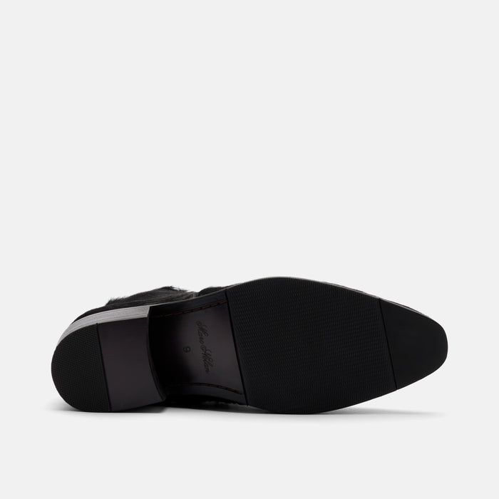 Dante Black Pony Hair Chelsea Boots