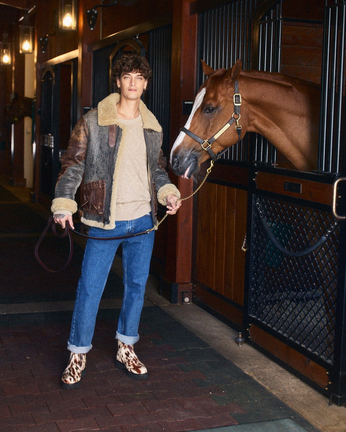 Dax Tiger Horse Pony Hair Chelsea Boots