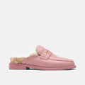 Del Mar Pink Leather Loafer Mules