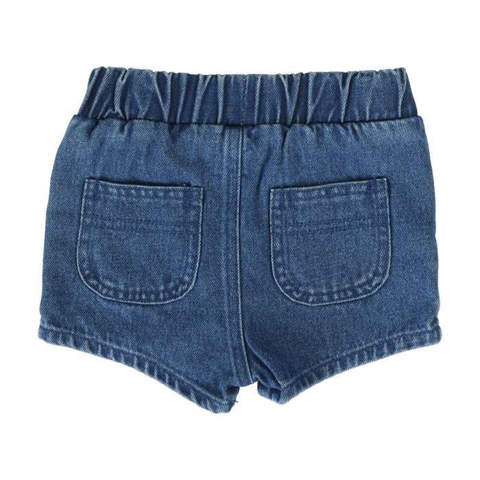 Denim Pull On Shorts - Blue Denim