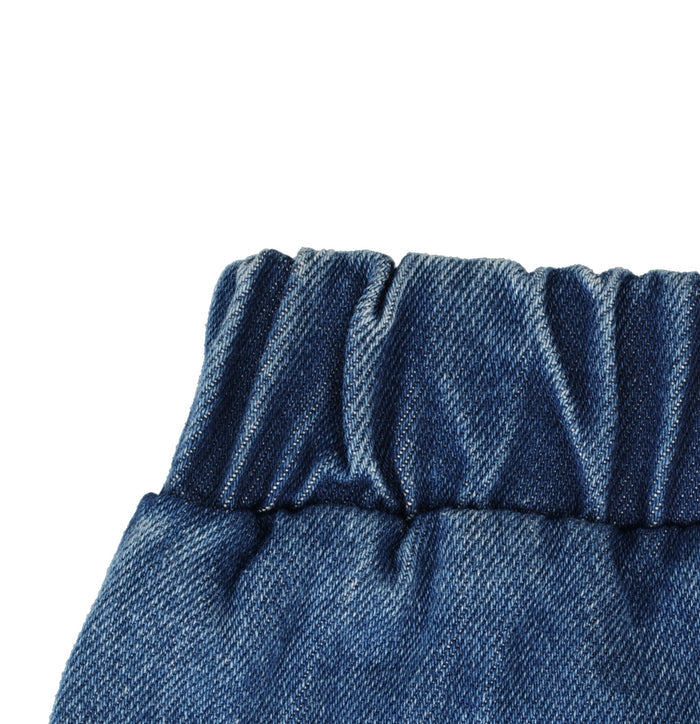 Denim Pull On Shorts - Blue Denim