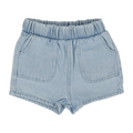 Denim Pull On Shorts - Light Denim