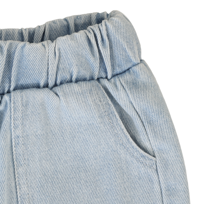 Denim Pull On Shorts - Light Denim