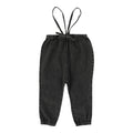 Denim Suspender Pants - Stone Wash Black