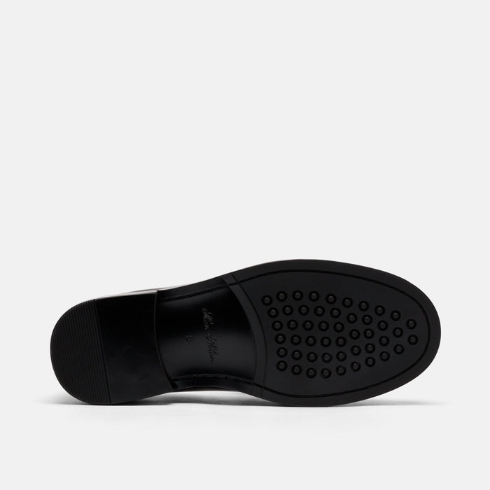 Denzel Black Croc Leather Tassel Loafers