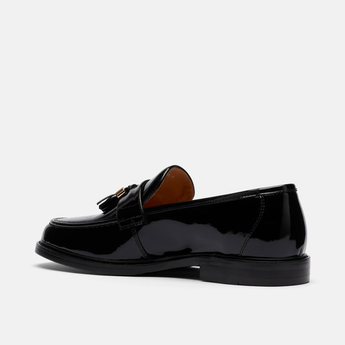 Denzel Black Patent Leather Tassel Loafers