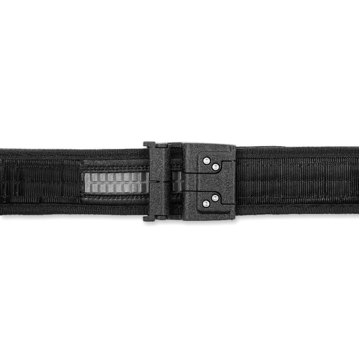 Backside of a Kore Essentials Duty Belt Showcasing the Hidden Track and Ratcheting Mechanism