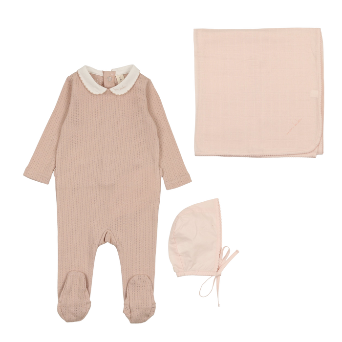 Edged Collar Layette Set