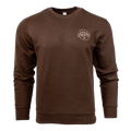EMBROIDERED FLEECE CREWNECK - CHESTNUT