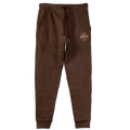 EMBROIDERED FLEECE JOGGERS - CHESTNUT