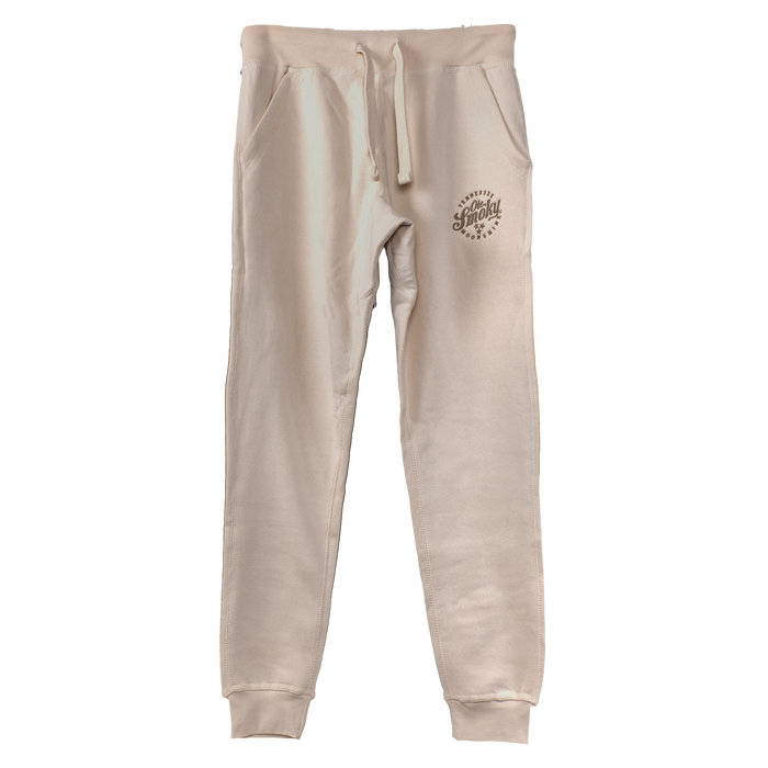 EMBROIDERED FLEECE JOGGERS - SANDSHELL