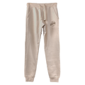 EMBROIDERED FLEECE JOGGERS - SANDSHELL