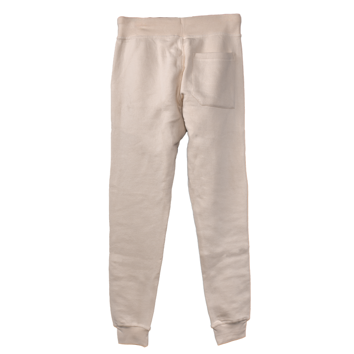 EMBROIDERED FLEECE JOGGERS - SANDSHELL