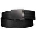 Kore Essentials Black Nylon Ratcheting Belt with a Gunmetal Encore Buckle