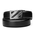Kore Essentials Classic Black Leather Ratcheting Belt with an Epic buckle