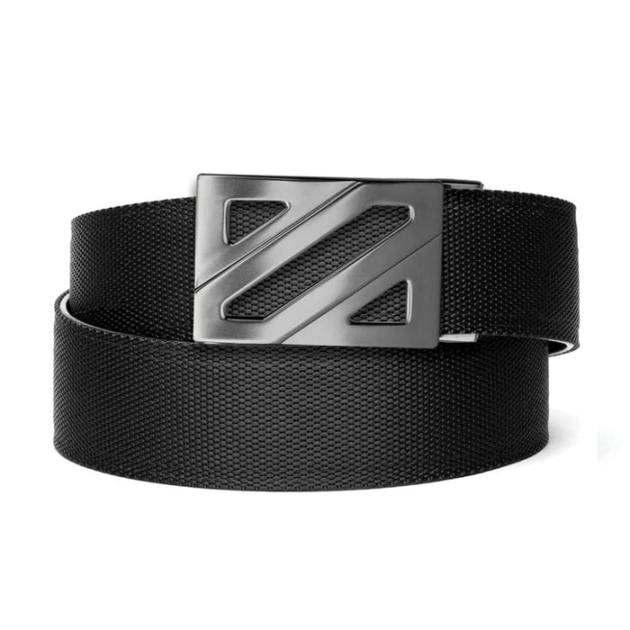Kore Essentials Classic Black Nylon Web Ratcheting Belt with an Epic buckle