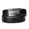 Kore Essentials Classic Black Leather Ratcheting Belt 1.37" with an Equinox Buckle