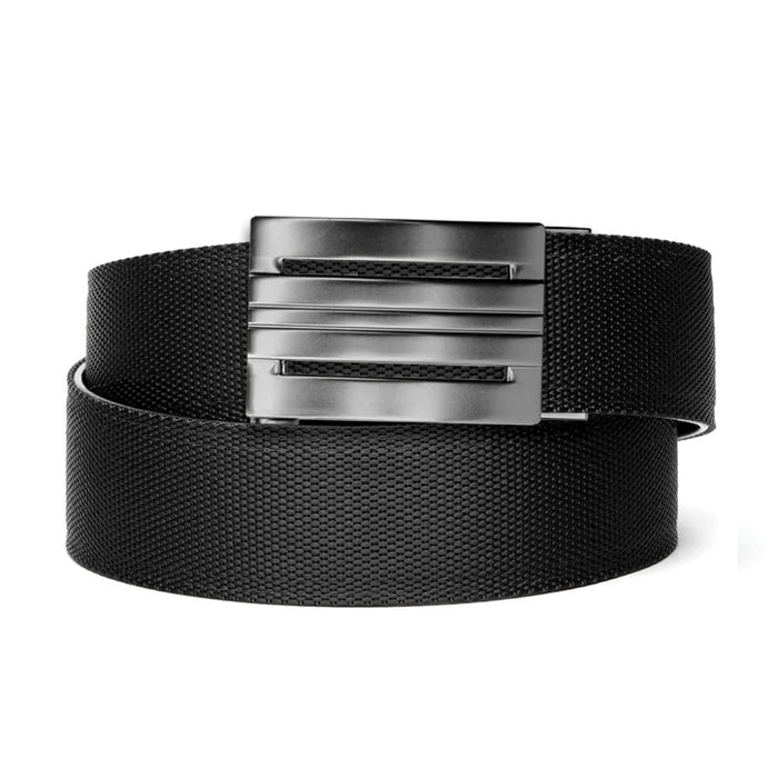Kore Essentials Classic Black Nylon Web Ratcheting Belt with an Equinox buckle