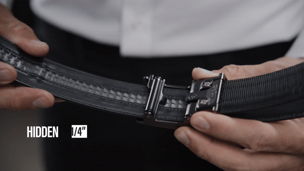 Kore Essentials Executive Protection Belts are Micro-Adjustable within 1/4" increments