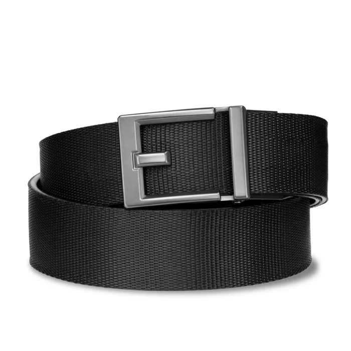 Kore Essentials Classic Black Nylon Ratcheting Belt 1.37" with an Express Buckle
