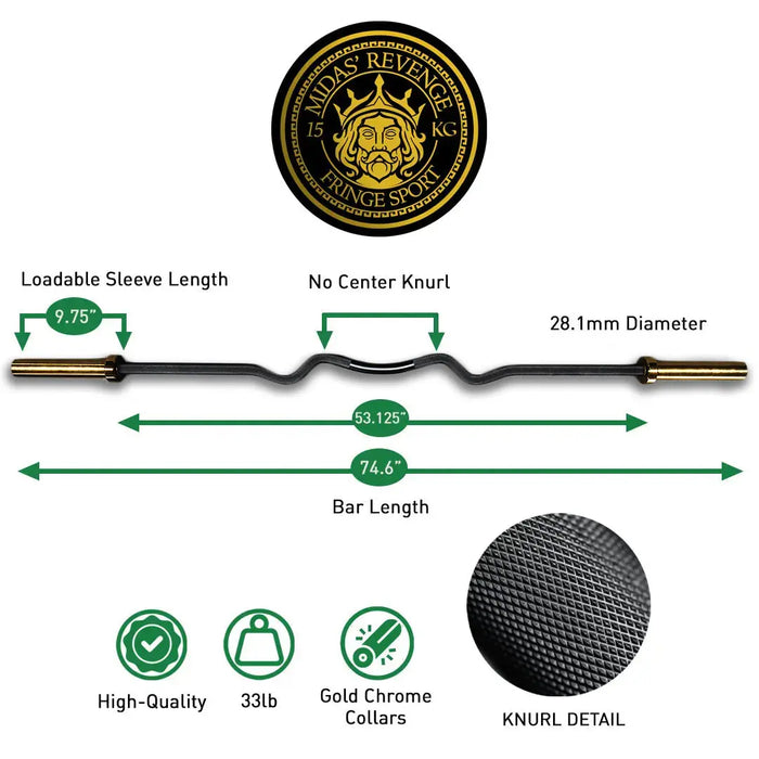 EZ Curl Bar Midas Fringe Sport