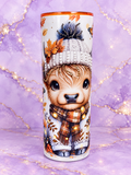 Fall Highland Cow Stainless Steel Tumbler