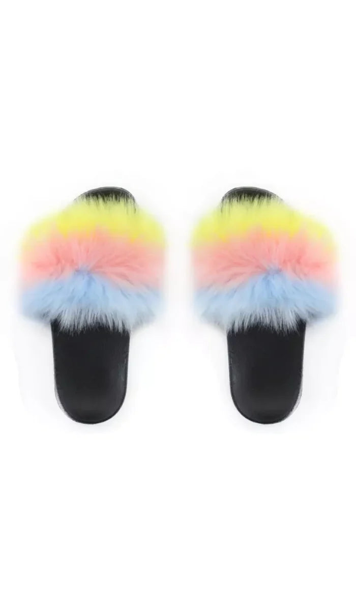 Faux Fur Slides