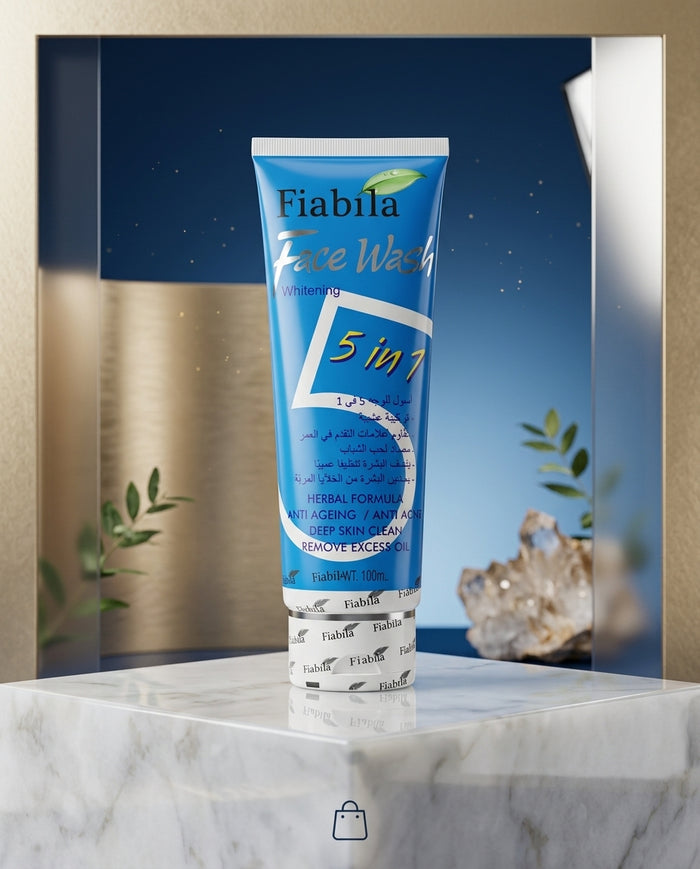Fiabila 5 in 1 Face Wash 100ml – Herbal Anti Acne & Deep Cleanser