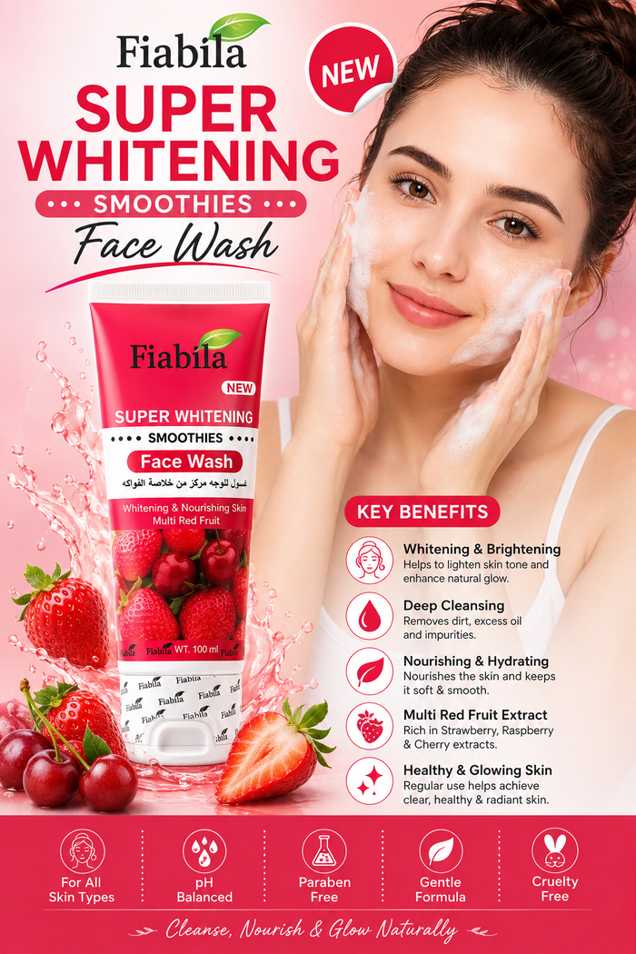 Fiabila Super Whitening Face Wash 100ml – Multi Red Fruit