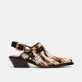 Frontier Dark Horse Pony Hair Western Slingbacks