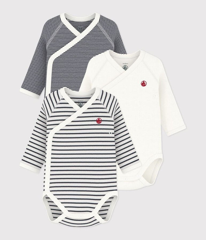 FW26 - 54219 00 WHITE NAVY BABY BODYSUITS NEWBORN SAILOR SPRING SUMMER 2026 STRIPES