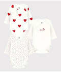 FW26 - A00AZ 00 WHITE RED BABY BODYSUITS FALL WINTER 2026 HEARTS NEWBORN PERMANENTS