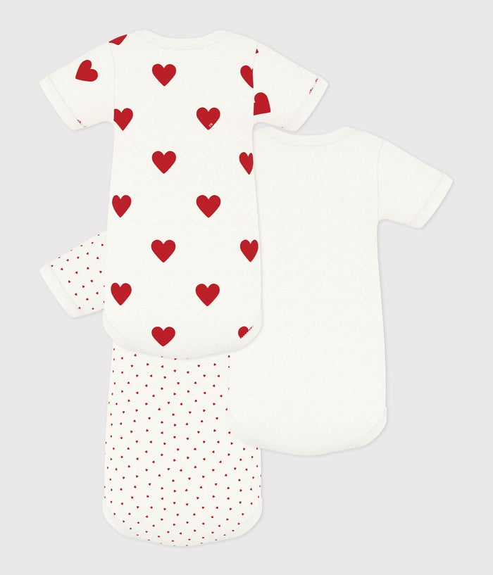 FW26 - A00BB 00 WHITE RED BABY BODYSUITS HEARTS NEWBORN PERMANENTS SPRING SUMMER 2026