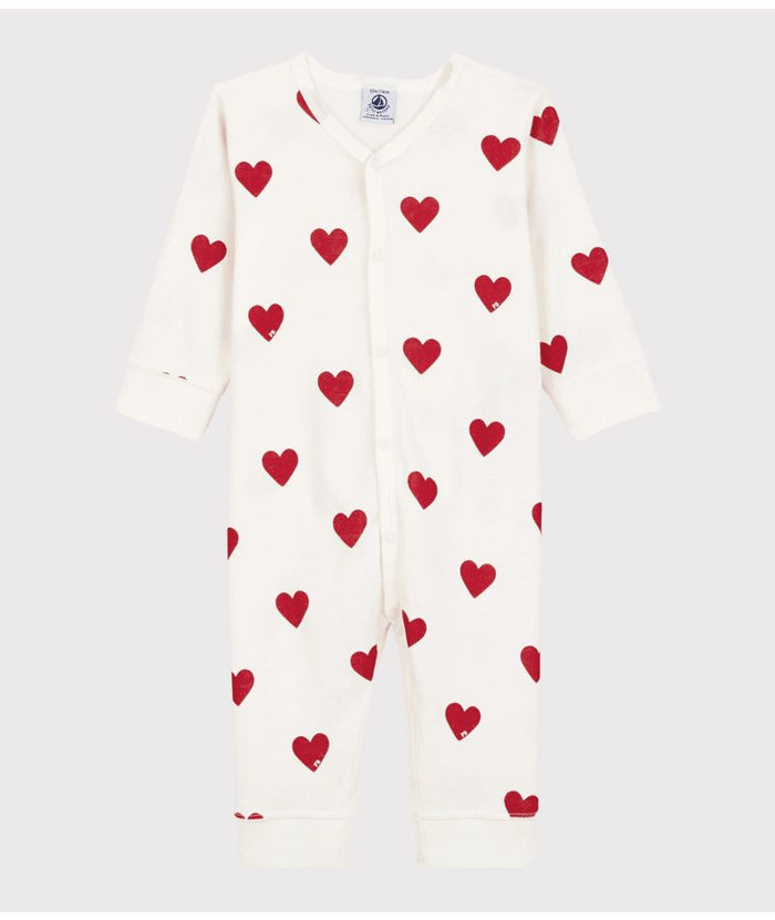 FW26 - A00E9 01 WHITE RED BABY FALL WINTER 2026 HEARTS NEWBORN