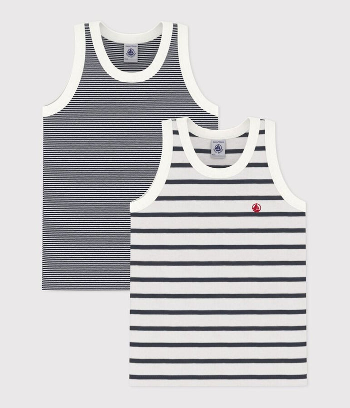 FW26 - A01DS 00 WHITE NAVY BOY FALL WINTER 2026 STRIPES TOPS UNDERWEAR