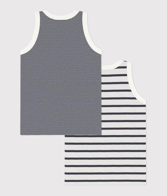 FW26 - A01DS 00 WHITE NAVY BOY FALL WINTER 2026 STRIPES TOPS UNDERWEAR