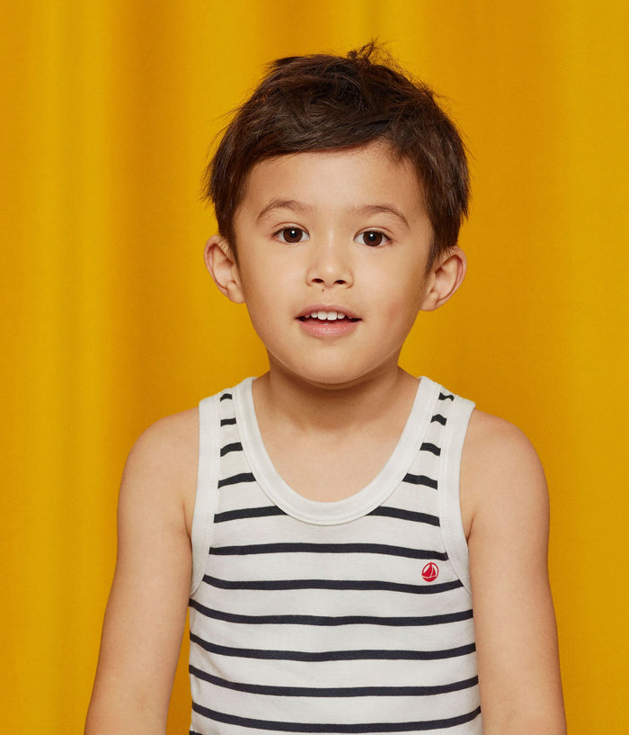 FW26 - A01DS 00 WHITE NAVY BOY FALL WINTER 2026 STRIPES TOPS UNDERWEAR