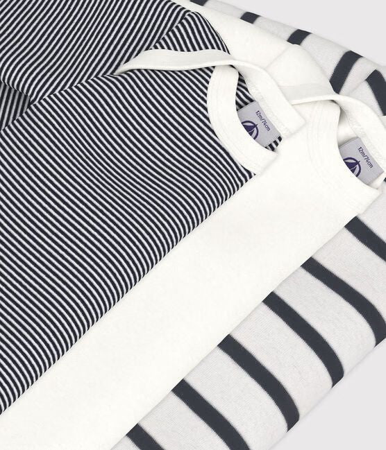 FW26 - A01TB 00 WHITE NAVY BABY BODYSUITS NEWBORN PERMANENTS SAILOR SPRING SUMMER 2026 STRIPES