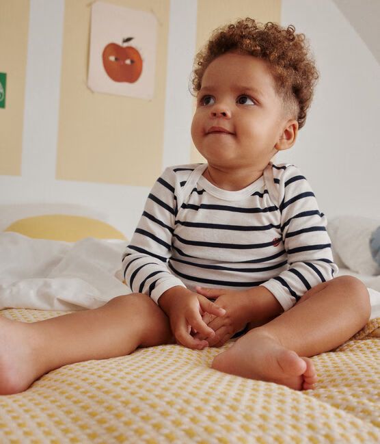 FW26 - A01TB 00 WHITE NAVY BABY BODYSUITS NEWBORN PERMANENTS SAILOR SPRING SUMMER 2026 STRIPES