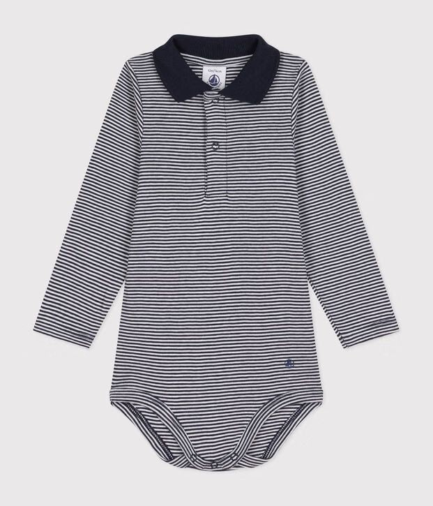 FW26 - A0BQE 01 SMOKING/MARSHMALLOW BABY BODYSUITS FALL WINTER 2026 NEWBORN STRIPES