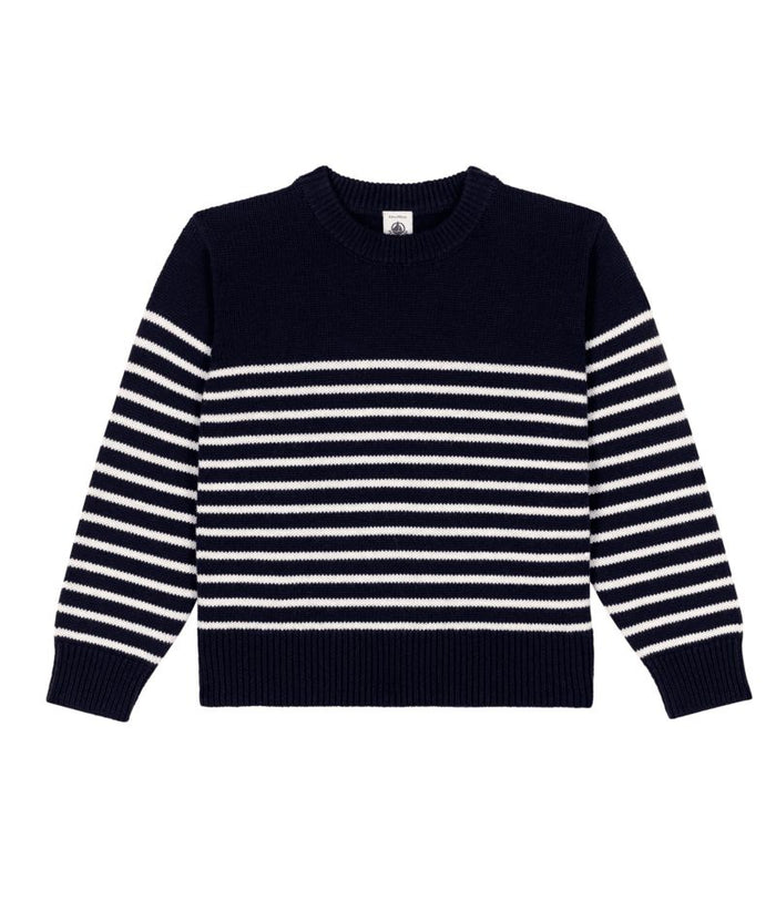 FW26 - A0CJ1 01 NAVY WHITE BOY FALL WINTER 2026 SAILOR STRIPES TOPS