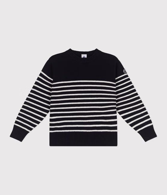 FW26 - A0CJ1 01 NAVY WHITE BOY FALL WINTER 2026 SAILOR STRIPES TOPS