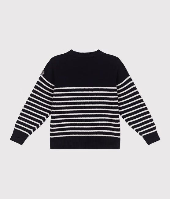 FW26 - A0CJ1 01 NAVY WHITE BOY FALL WINTER 2026 SAILOR STRIPES TOPS