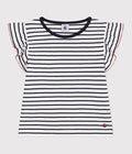 FW26 - A0D35 01 WHITE NAVY FALL WINTER 2026 GIRL STRIPES TOPS